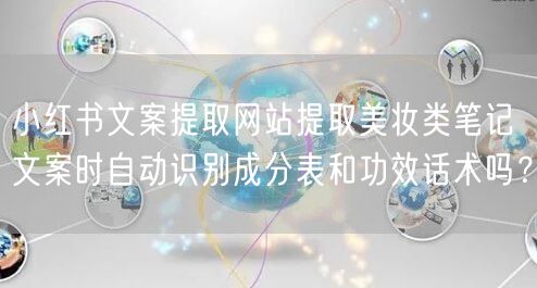 小红书文案提取网站提取美妆类笔记文案时自动识别成分表和功效话术吗？